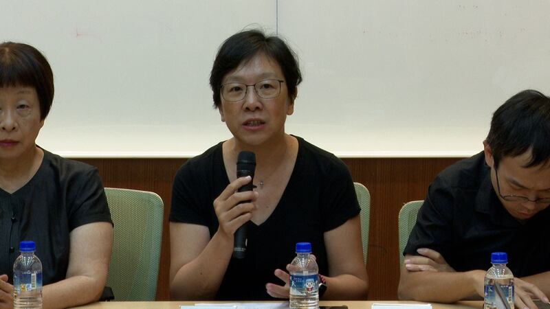 台大政治系副教授陶仪芬吁释放富察，保障两岸交流安全。(记者 刘邦羽摄)