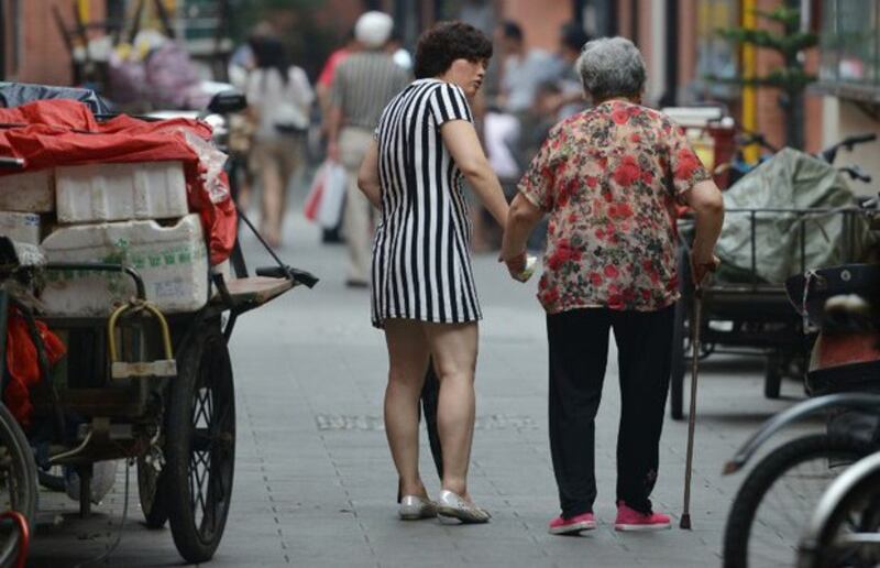 中国的老龄化有增速的危险（法新社资料图）