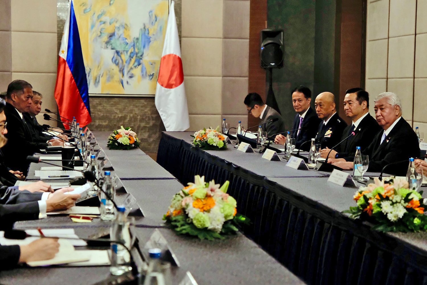 Philippine and Japanese defense representatives meet in Manila on Feb. 24, 2025.