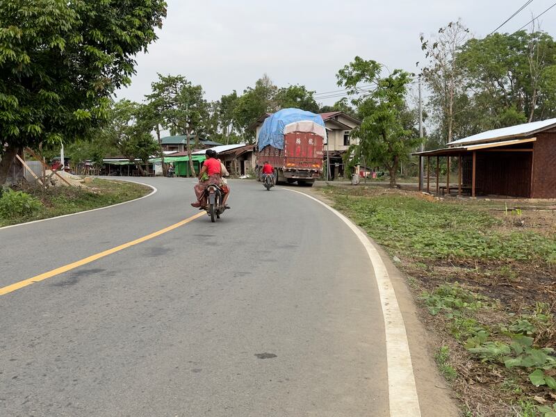 ကချင်ပြည်နယ် ဝိုင်းမော်မြို့နယ် ဂါးရာယန်ကျေးရွာအား ၂၀၂၃ ခုနှစ် ဧပြီလ ၅ ရက်နေ့က တွေ့ရစဉ်။ (Photo: RFA)