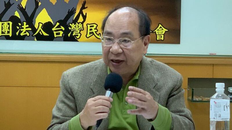 台北市前副市长丁庭宇认为，“第四权”有独立性。(记者 黄春梅摄)