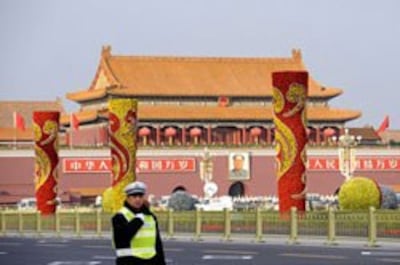 Quảng trường Thiên An Môn, Trung Quốc. AFP photo