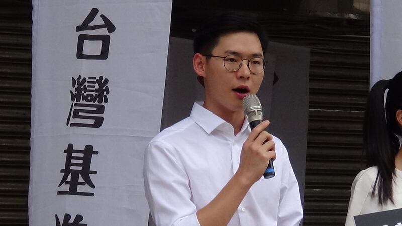 台湾基进党发言人颜铭纬。（记者夏小华摄）