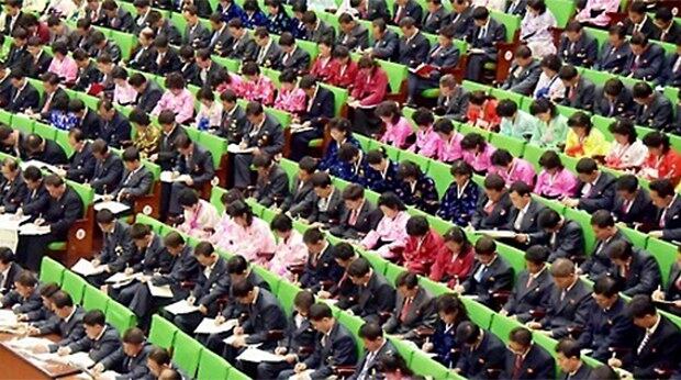 9일 평양에서 조선농업근로자동맹 제8차 대회 참가자들을 위한 강습이 진행되고있다.