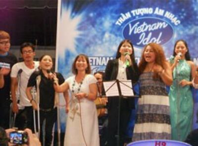 Ngọc Trong Tim tại buổi Việt Nam Idol (ngoctrongtim.com)