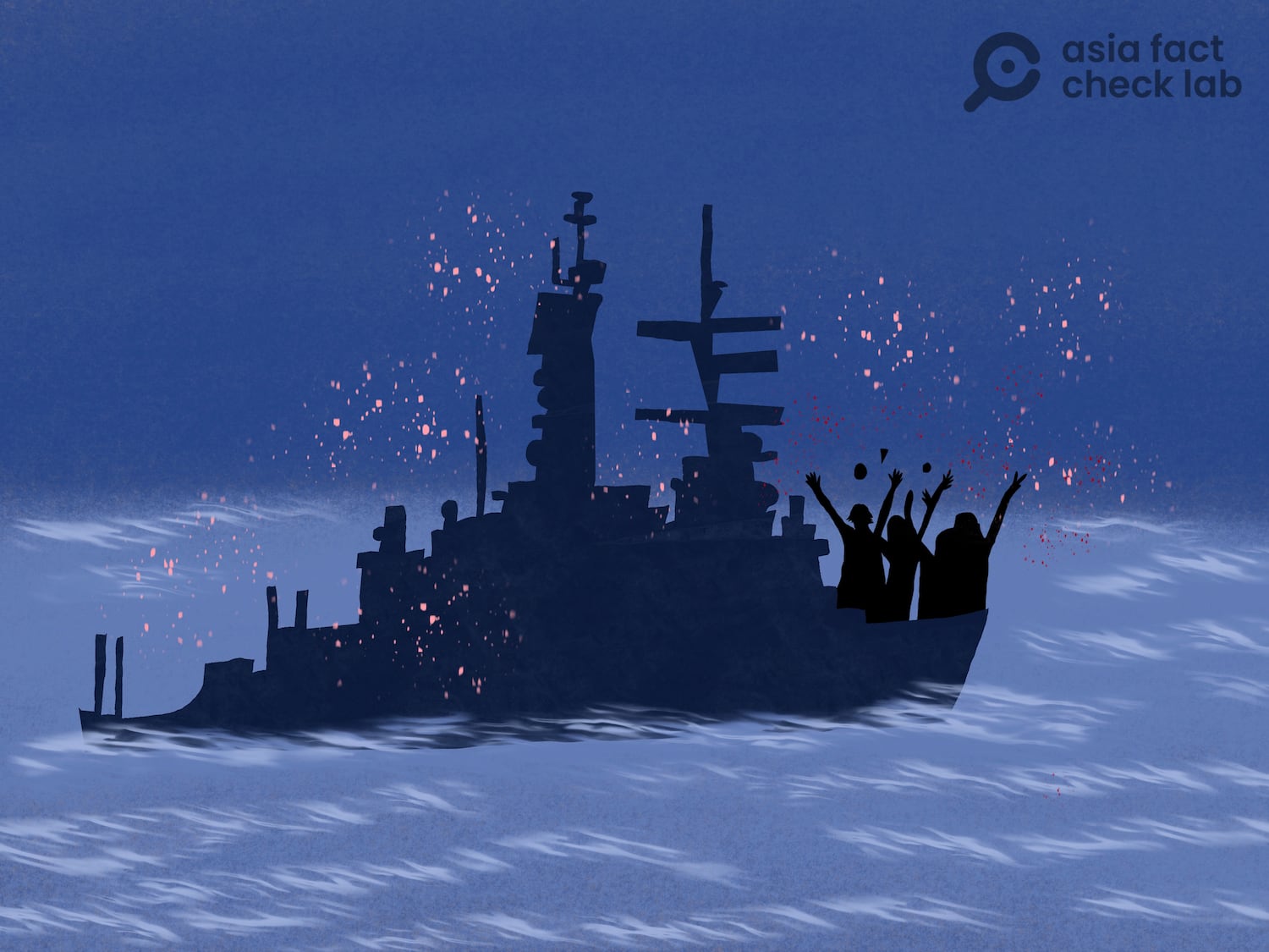 Does a video show a New Year’s dance party on a Taiwanese navy vessel?