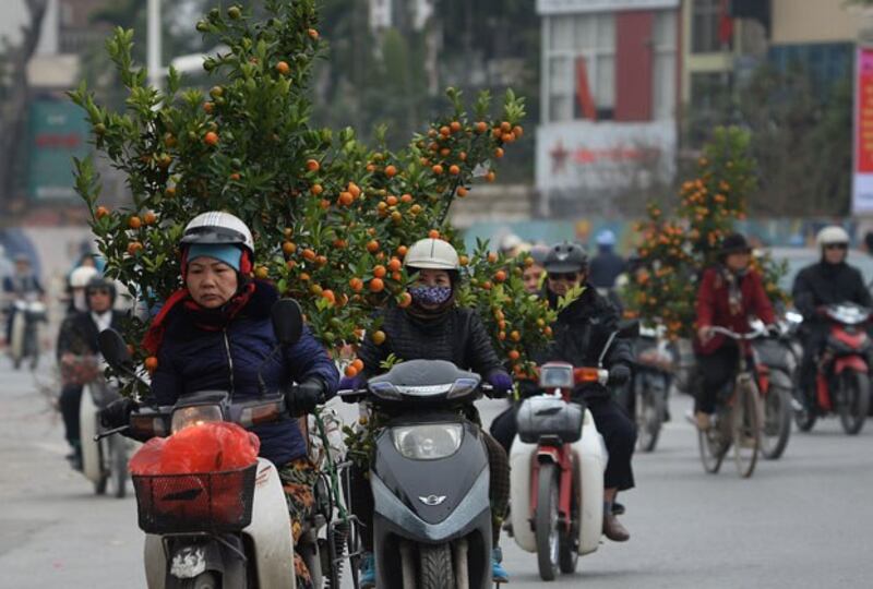 Ảnh chụp tại Hà Nội hôm 28 Tết (5/2/2016).