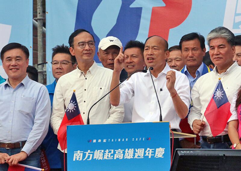 2019年12月21日,高雄市長韓國瑜:如果覺得過去三年充滿苦悶,感覺不到未來有希望,請投票支持他。(鍾廣政 攝)