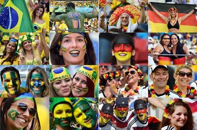 Ủng hộ viên Brazil và Đức 