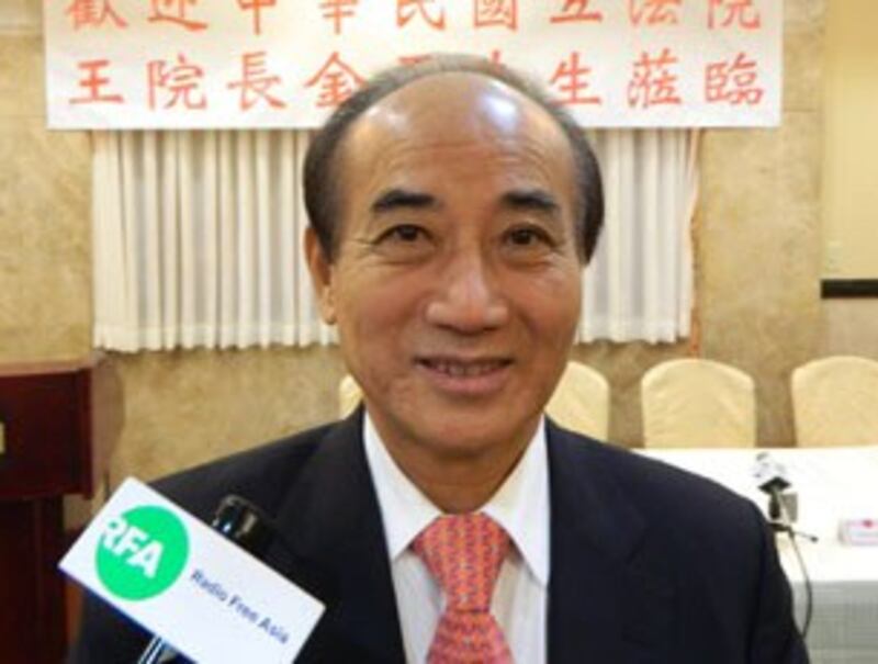 图片：王金平指钓岛问题复杂,吁理性处理争议。(记者萧融拍摄)