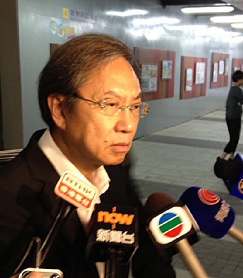 2014年8月27日,“真普聯”召集人鄭宇碩承認,目前政改形勢嚴峻。(林靜攝)