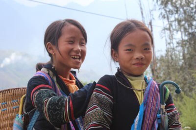 Các bé gái Người Hmong, ảnh minh họa. RFA PHOTO.