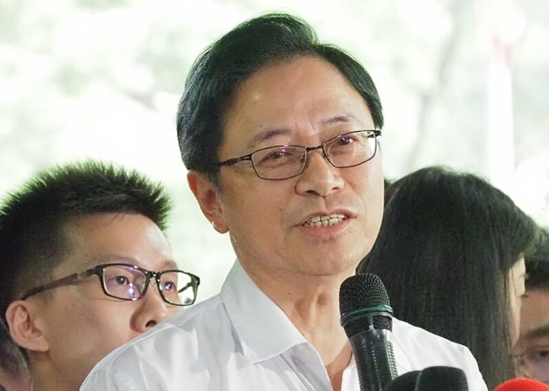 2019年12月13日，國民黨副總統候選人張善政︰賭盤顯示韓國瑜和蔡英文處於PK狀態，相方差距5個百分點以內。（鍾廣政 攝）