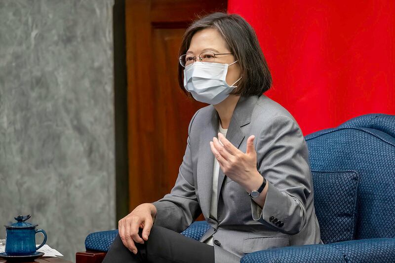 總統蔡英文:積極與民主夥伴深化合作,共同維護區域的和平及穩定。(總統府提供)