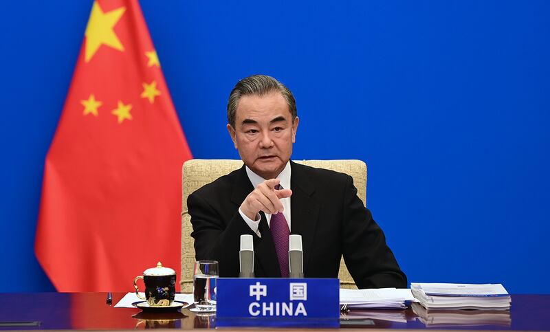 中國外長王毅被認為是「戰狼外交」創始人。（華春瑩X圖片）