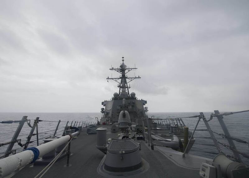 Hình mịnh hoạ. Tàu USS John S. McCain của Hải quân Mỹ ở Biển Đông hôm 7/1/2017