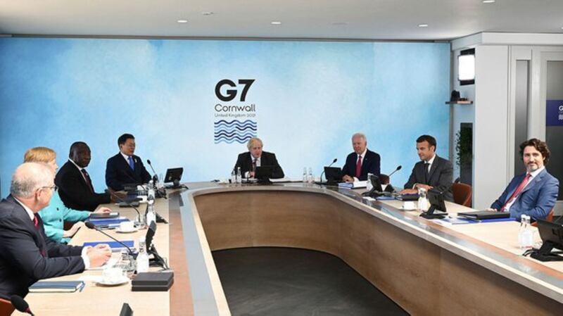 美国通过G7峰会拉拢盟国,应对中国的扩张与挑战。(路透社图片)