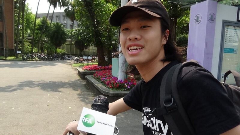 图五、台湾科技大学杨同学。（记者夏小华摄）