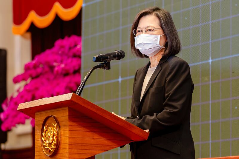 總統蔡英文:中國在8月軍演之後,對台灣威逼的情勢更加明顯。(總統府提供)