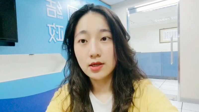 国民党发言人洪于茜22日针对中国人大要审香港版国安法发表看法。（国民党提供）