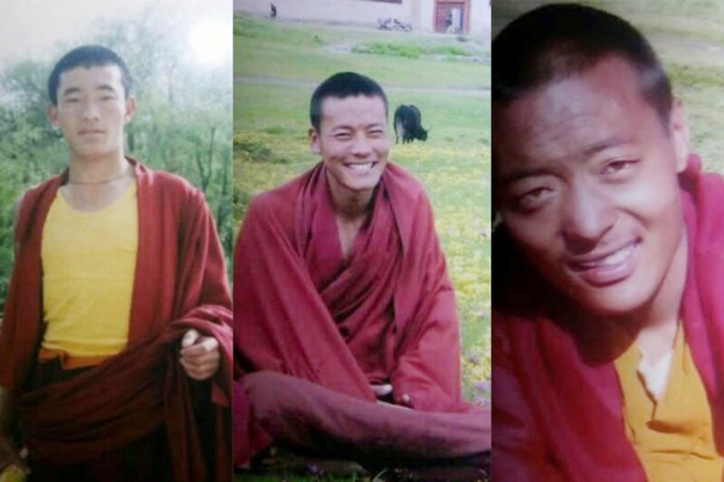 照片來自西藏人權民主促進中心: 捕僧人為26歲的索南南格(Sonam Namgyal) / 29歲的圖登加力（Thupten Gelek） / 31歲藏僧洛桑森登(Lobsang Samten)，3月10日在甘孜州石渠縣城與另兩名僧人示威被捕