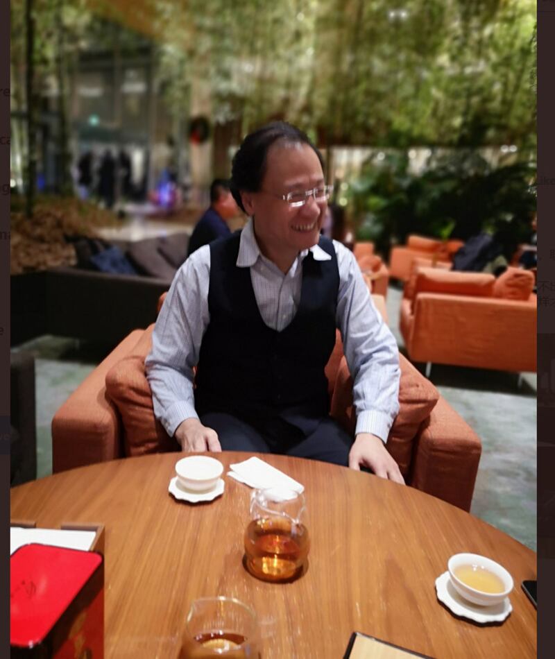 許章潤近期被當局全方位加強監控。 （季風推特圖片 / 拍攝日期不詳）