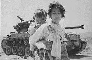 트루먼 박물관에 전시된 한국전쟁 관련 사진.