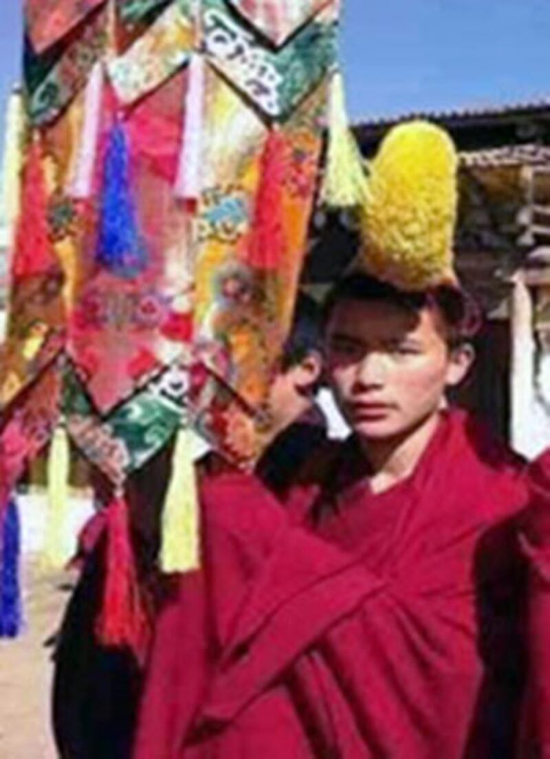 現年18歲僧人貢郤索南，7月20日在索格藏寺自焚身亡。（照片來自西藏人權民主促進中心）