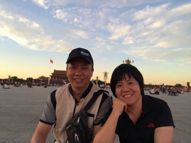 2014年9月8日，念斌和念建蘭一起在北京合照。(念建蘭微信)