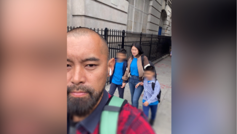 李凯和家人抵达美国之后（李凯提供）