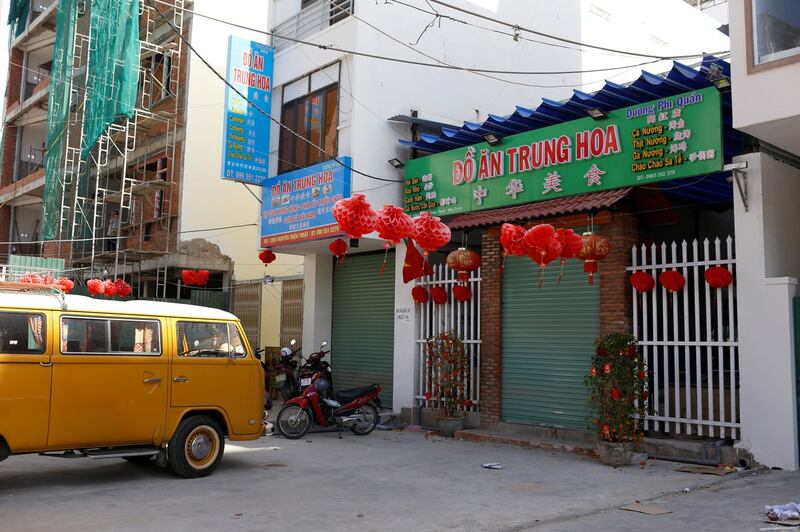 Nhà hàng của người Trung Quốc ở Nha Trang. Ảnh chụp tháng 2 năm 2020.