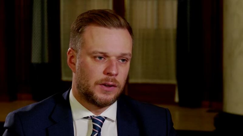 立陶宛外交部長蘭茨貝爾吉斯（Gabrielius Landsbergis）呼籲歐洲國家加強參與印太事務，以保障自身和區域的經濟安全。（路透社訪問視頻截圖）