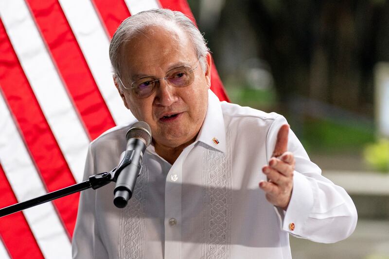 羅慕德斯（Jose Manuel G. Romualdez）是新任總統小馬可斯（Ferdinand Marcos Jr.）的親戚，對其外交和國防政策極具影響力。（路透社資料圖片）