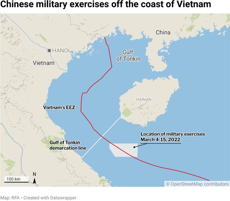 Chinese military exercises near Gulf of Tonkin 030722.jpg