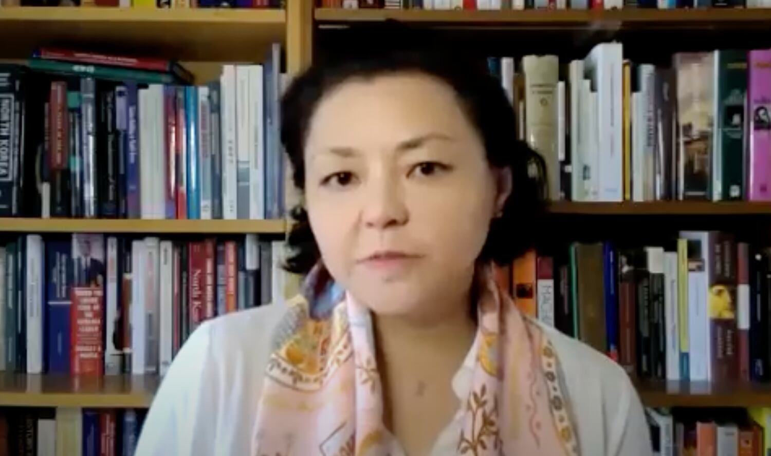 자유아시아방송(RFA)과 인터뷰 중인 발비나 황 미 조지타운대학 교수.