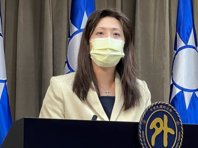 台湾外交部发言人欧江安强调，美国对台支持“坚若磐石”。(记者 黄春梅摄)