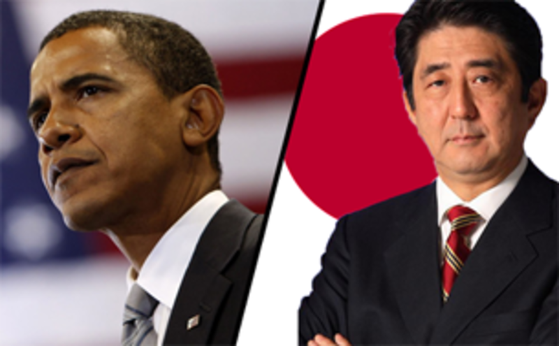 图片:2, 安倍18号早晨接到了美国总统奥巴马的电话,二人举行了约10分钟的会谈。其中,安倍表示:“日美同盟是日本外交和安全保障的基础。在中国实力增强等东亚安保形势趋于严峻的情况下,加强同盟关系将有利于亚洲的和平与稳定。日本也将切实履行自己的责任。针对朝鲜事实上发射导弹的问题,希望与美方紧密合作,采取应对。”对此,奥巴马祝贺自民党在众议院选举中获得压倒性胜利,他说:“强化美日同盟是极为重要的,希望与日本在经济和政治领域开展广泛的合作。”(南洲提供)