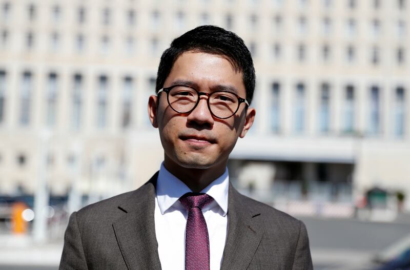 羅冠聰，1993年出生，前香港立法會議員，香港眾志創黨主席。（路透社資料圖片）