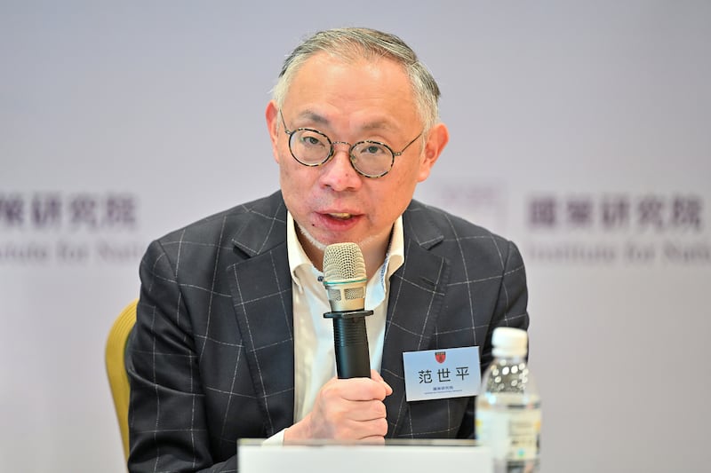 師範大學東亞系教授范世平:習近平把收復台灣當成使命。(鍾廣政 攝)