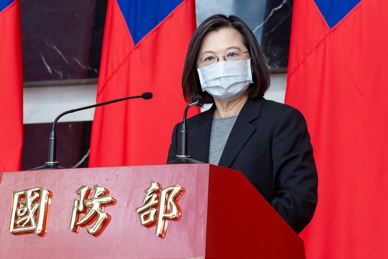 總統蔡英文：越是做好準備，企圖侵犯者冒進的機率就越小。（總統府提供）