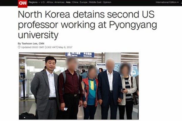 북한 매체가 지난 7일 북한에서 적대행위를 한 혐의로 한국계 미국인 김학송 씨를 억류했다고 발표했다. 사진은 CNN홈페이지에 게재된 김학송 씨 모습. 