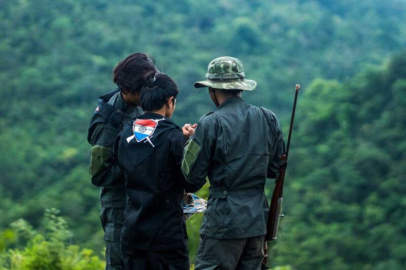 The KPDF is often outnumbered and outgunned when up against the Myanmar military. (AFP)
