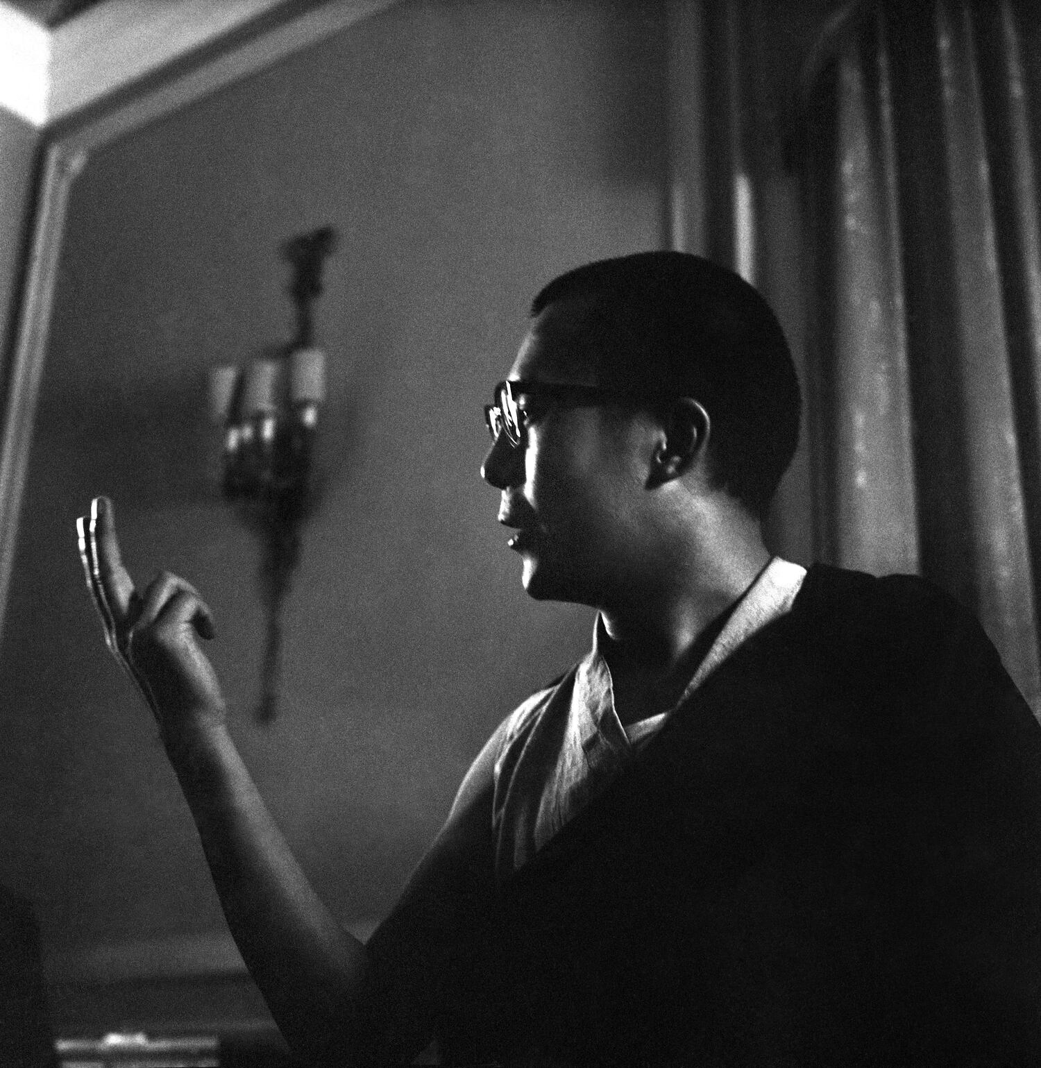 The Dalai Lama, Tenzin Gyatso, the traditional religious and temporal head of Tibet's Buddhist clergy poses for a photo in October 1967 in India. (Michael Ochs Archives/Getty Images) 