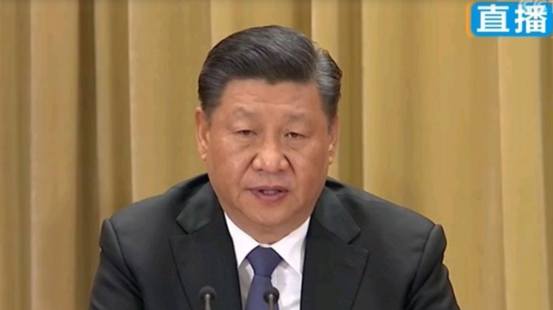 2019年习近平对台讲话，提出深化两岸融合发展作为和平统一基础。（视频截图）