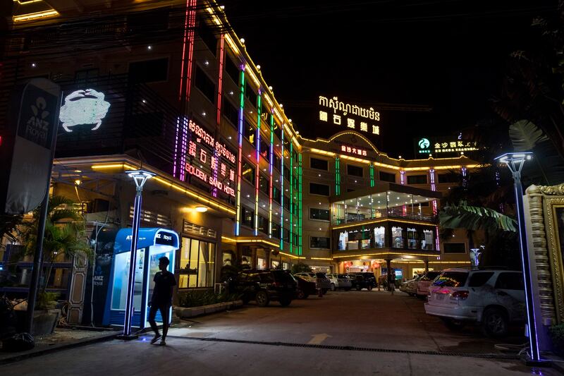 Casinos and hotels are seen in Sihanoukville, Cambodia in 2018. (Paula Bronstein/Getty Images)