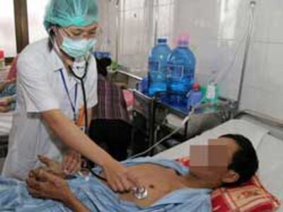 Một bệnh nhân nhiễm bệnh liên cầu lợn. Photo courtesy of 24h.com.vn