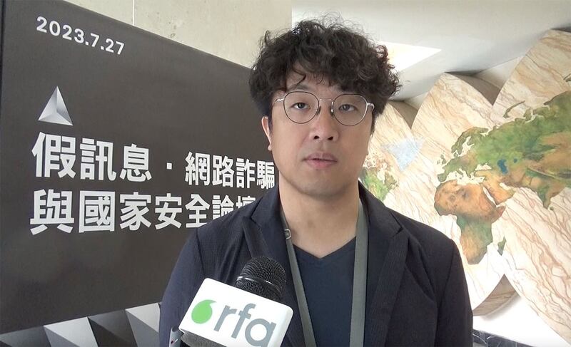 台北大学犯罪学研究所副教授、台湾民主实验室理事长沈伯洋。（记者夏小华摄）