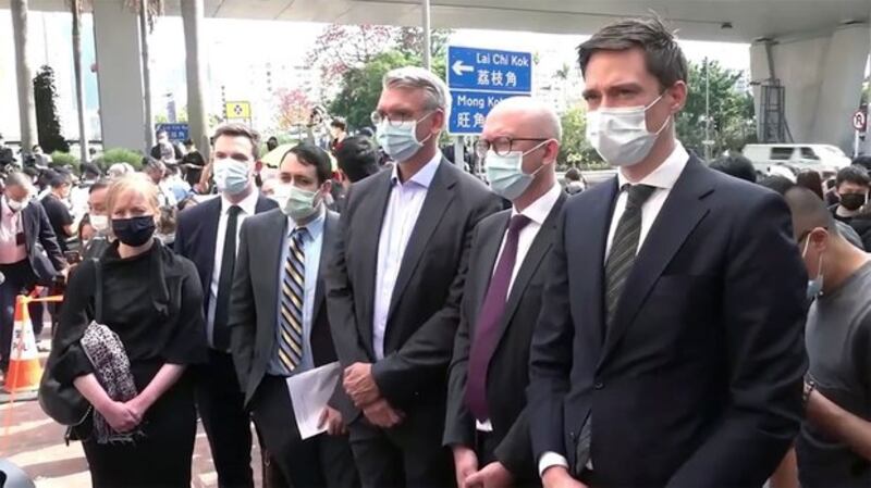 香港当局以“颠覆国家政权罪”起诉47名民主派人士(自由亚洲电台摄影)