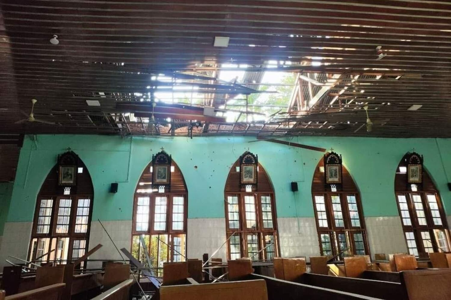 Church in village of Myanmar’s Catholic leader bombed in junta raid