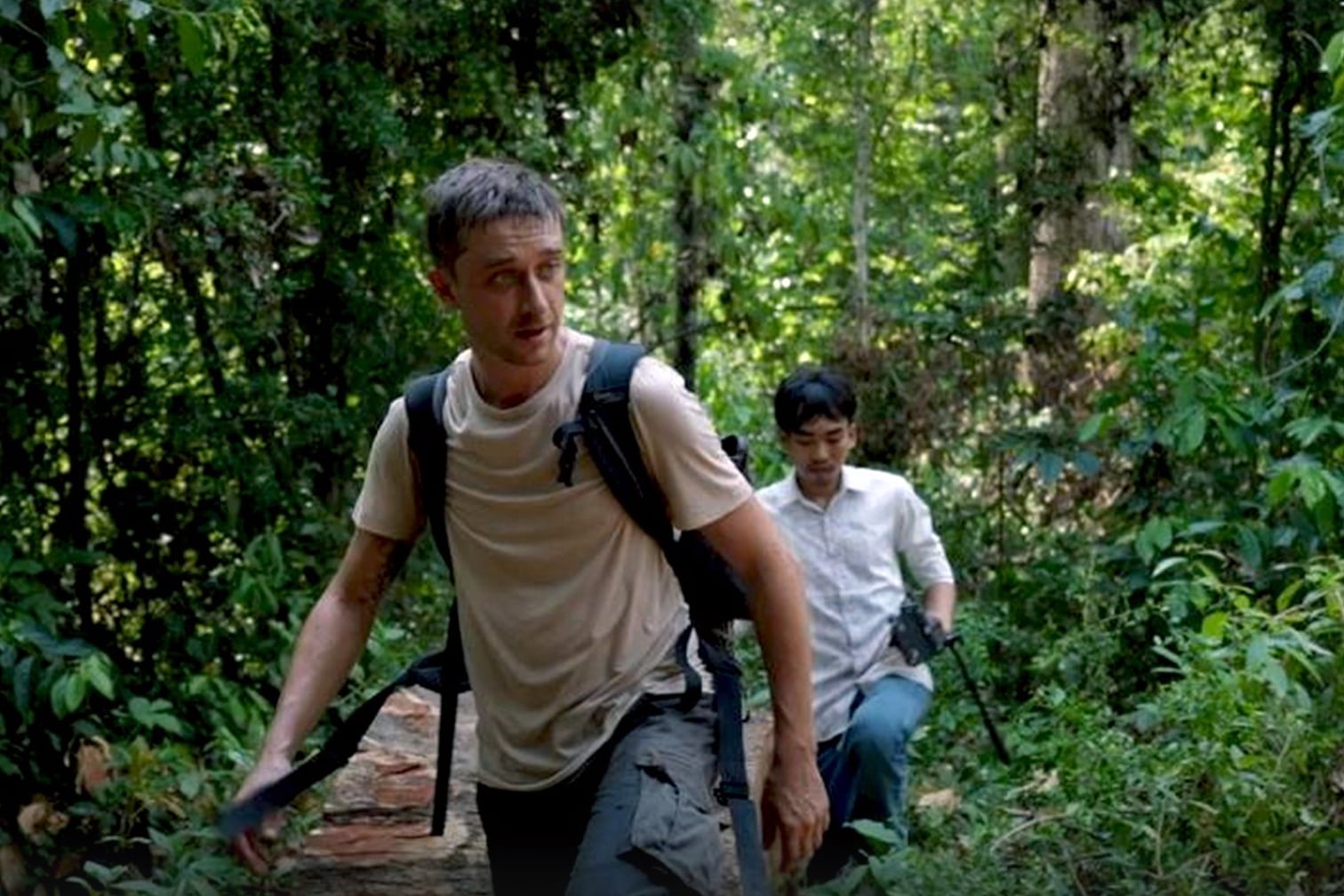 Gerald Flynn reporting on logging in the Prey Lang region of Cambodia, undated photo.